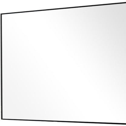 38" Black Plastic Framed Accent Mirror