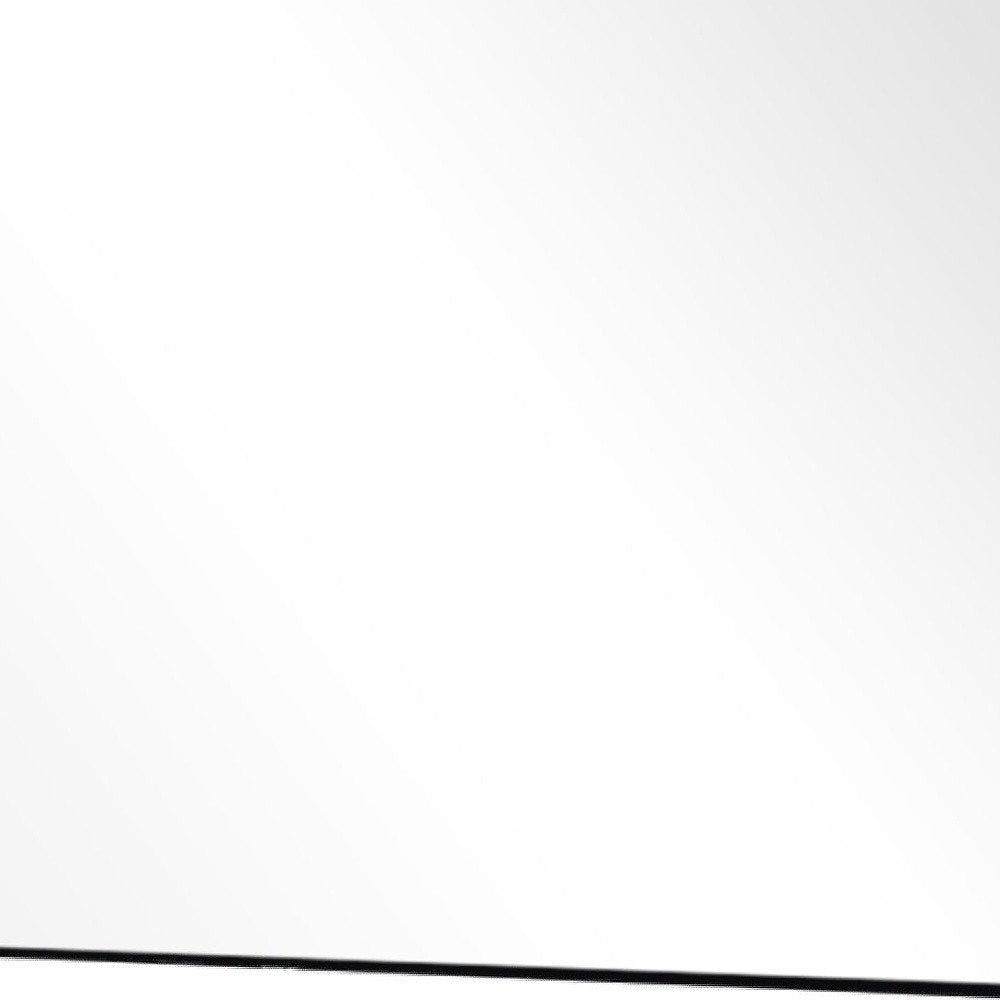 38" Black Plastic Framed Accent Mirror