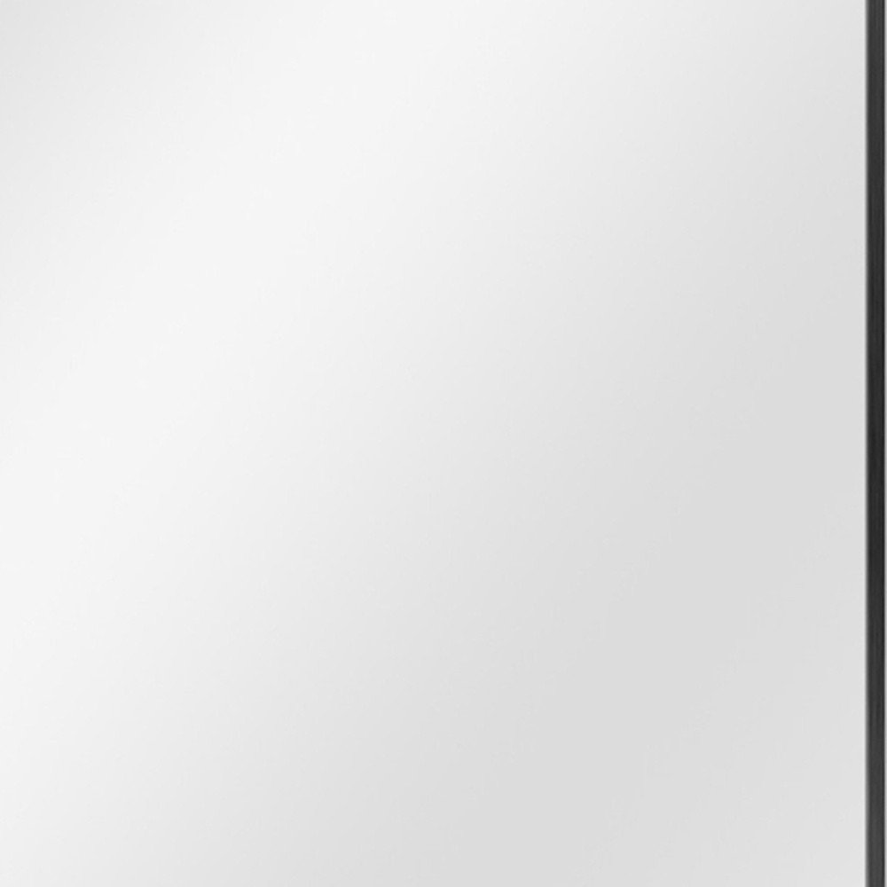 36" Black Metal Framed Accent Mirror