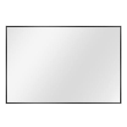 38" Black Metal Framed Accent Mirror