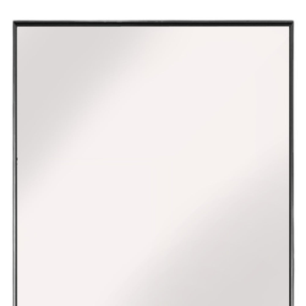 59" Black Metal Framed Full Length Mirror