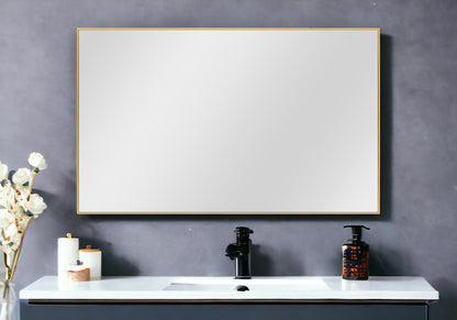 51" Gold Metal Framed Full Length Hanging Mirror