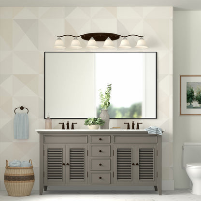 Jumbo Minimal Black Bathroom Vanity Mirror
