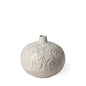 8" White Abstract Cylinder Ceramic Table Vase