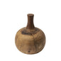 8" Brown Abstract Cylinder Solid Wood Table Vase