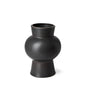 11" Black Abstract Cylinder Ceramic Table Vase