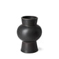 11" Black Abstract Cylinder Ceramic Table Vase