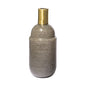 12" Brown Abstract Cylinder Crystal Glass Table Vase