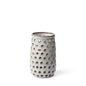 12" White Abstract Cylinder Ceramic Table Vase