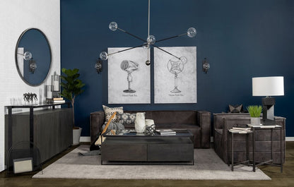 12" Gray And White Abstract Cylinder Crystal Glass Table Vase