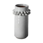 11" Gray Abstract Cylinder Ceramic Table Vase