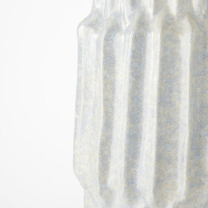 23" Gray Abstract Cylinder Ceramic Table Vase