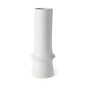 17" White Abstract Cylinder Ceramic Table Vase