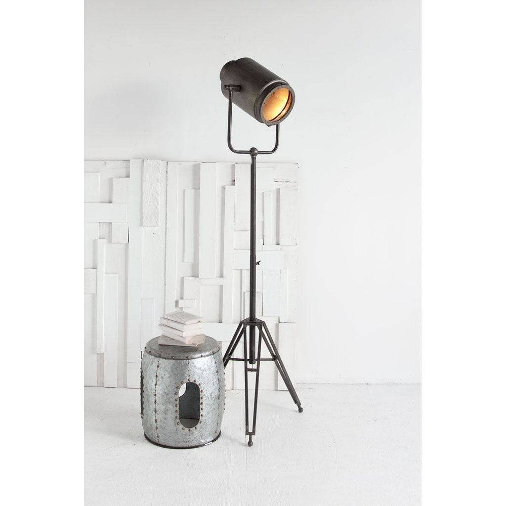 61" Gold LED Floor Lamp With Gold Metal Shade