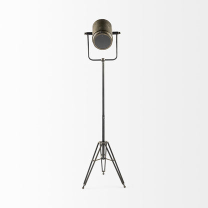61" Gold LED Floor Lamp With Gold Metal Shade