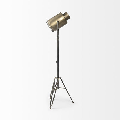 61" Gold LED Floor Lamp With Gold Metal Shade