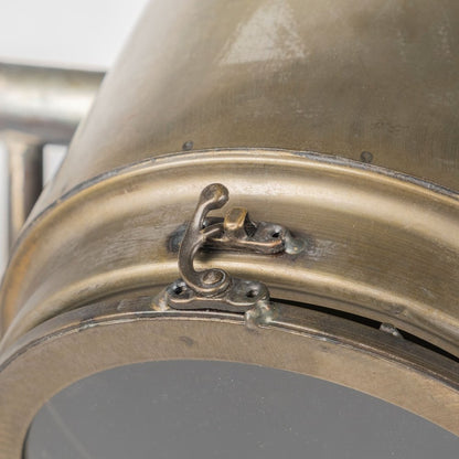 61" Antiqued Gold LED Movie Set Floor Lamp With Gold Metal Shade