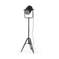 61" Black LED Floor Lamp With Black Metal Shade