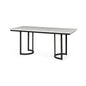 71" White And Black Dining Table