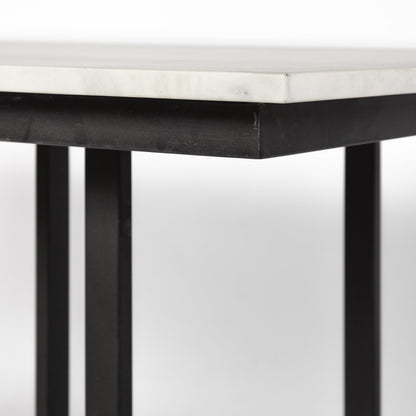 71" White And Black Dining Table