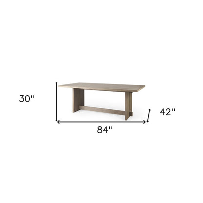 84" Taupe Dining Table