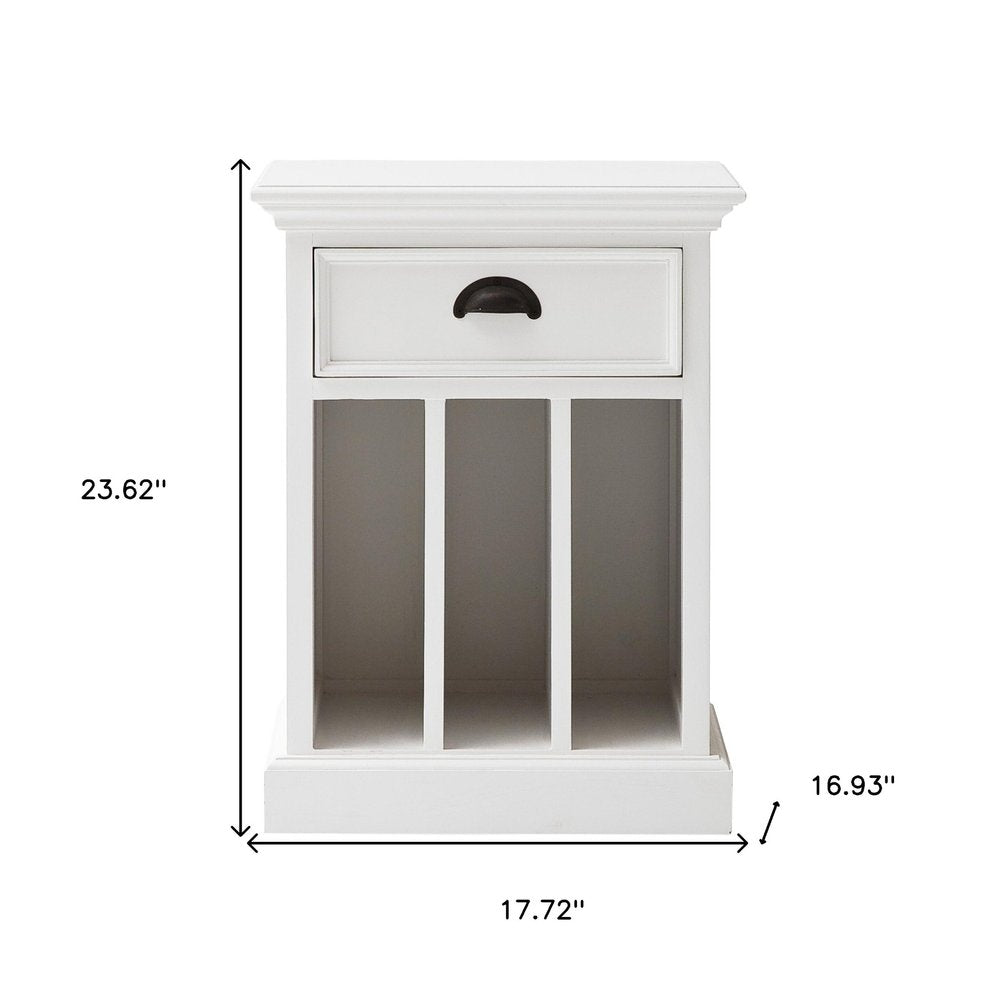 24" Solid Wood and Wood Nightstand