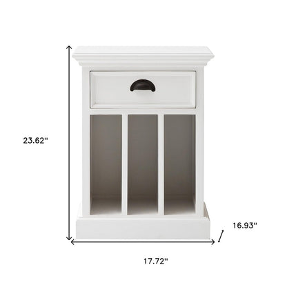 24" Solid Wood and Wood Nightstand