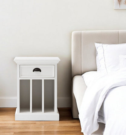 24" Solid Wood and Wood Nightstand