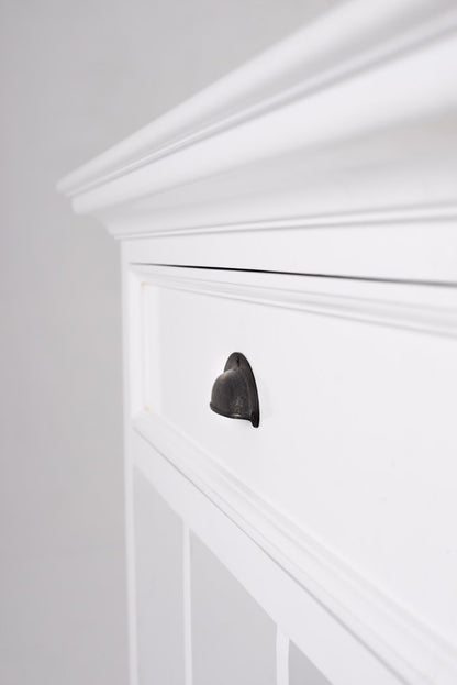 31" White Solid and Manufactured Wood Nightstand