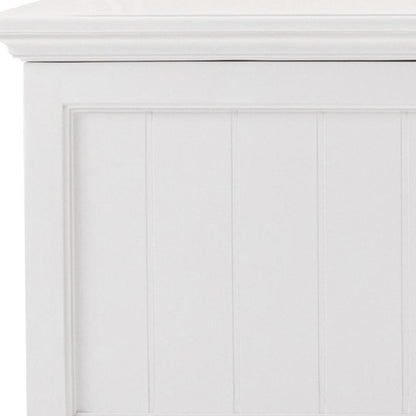 55" White Solid Wood Chest