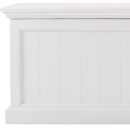 55" White Solid Wood Chest