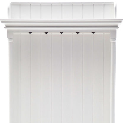 Classic White Hall Tree Coat Rack with Drawers