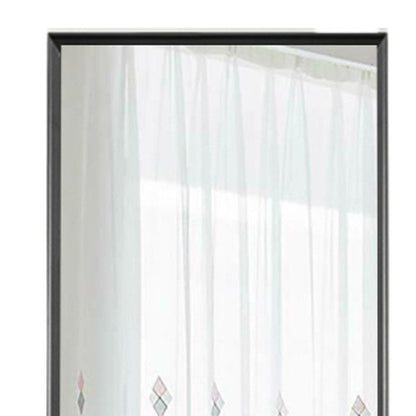 59" Black Metal Framed Freestanding Standing Mirror