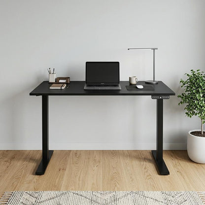 48" Adjustable Black Stainless Steel Computer Desk