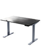 48" Adjustable Black and Gray Stainless Steel Computer Desk
