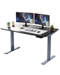 Adjustable Black and Gray Stainless Steel Rolling Computer Desk