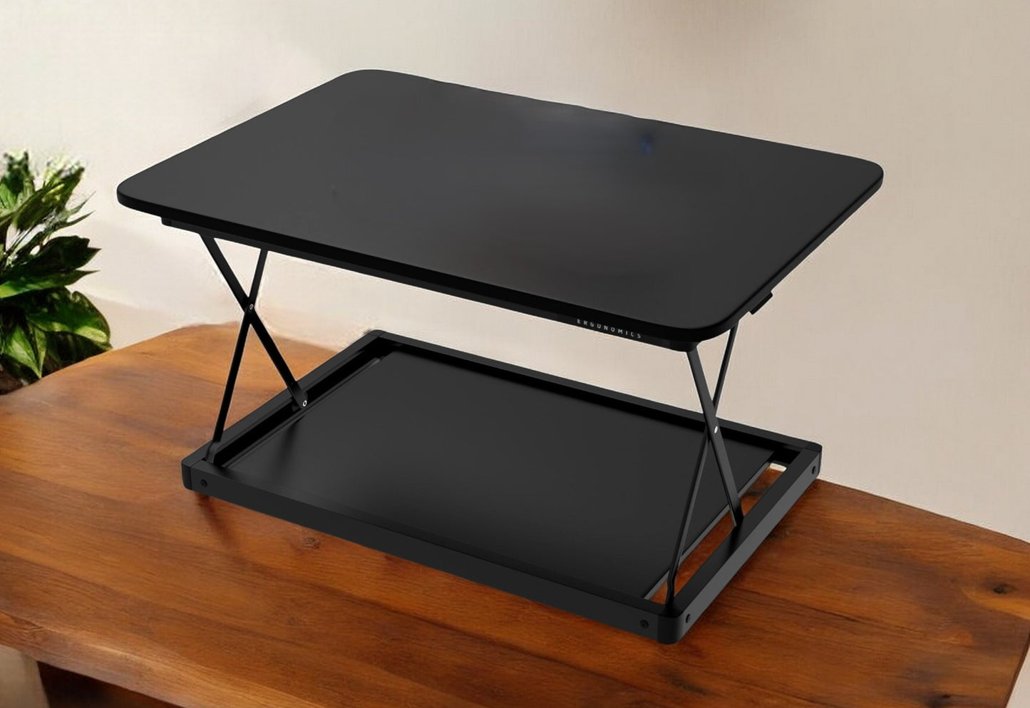 20" Adjustable Black Stainless Steel Standing Desk Converter