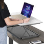 20" Adjustable White and Silver Stainless Steel Standing Desk Converter