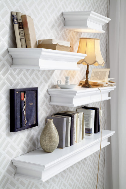 47" Classic White XL Floating Wall Shelf