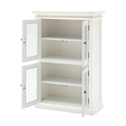 Classic White Two Level Storage Cabinet