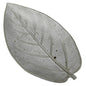 6" Gray Begonia Leaf Ceramic Handmade Serving Tray
