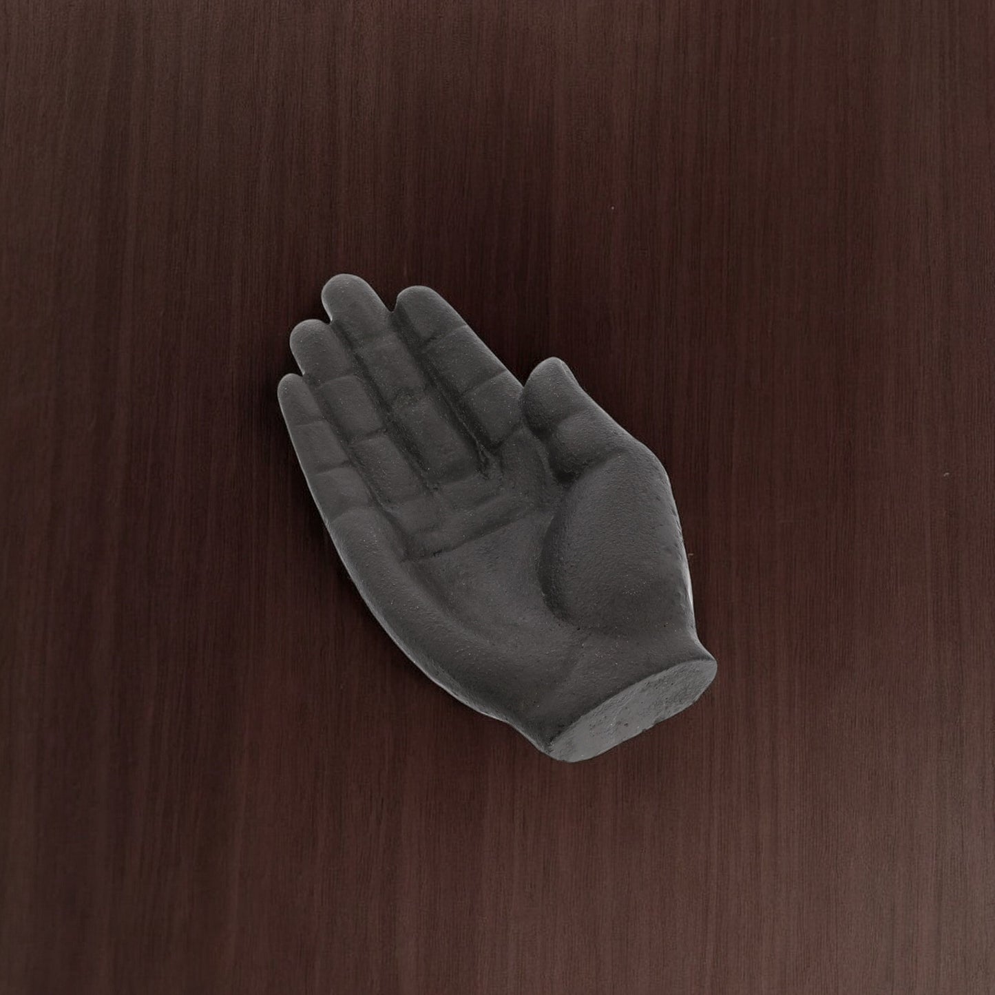 Black Cast Iron Hand Shaped Sculpture