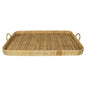 28" Natural Earthenware Indoor Outdoor Tray With Handles