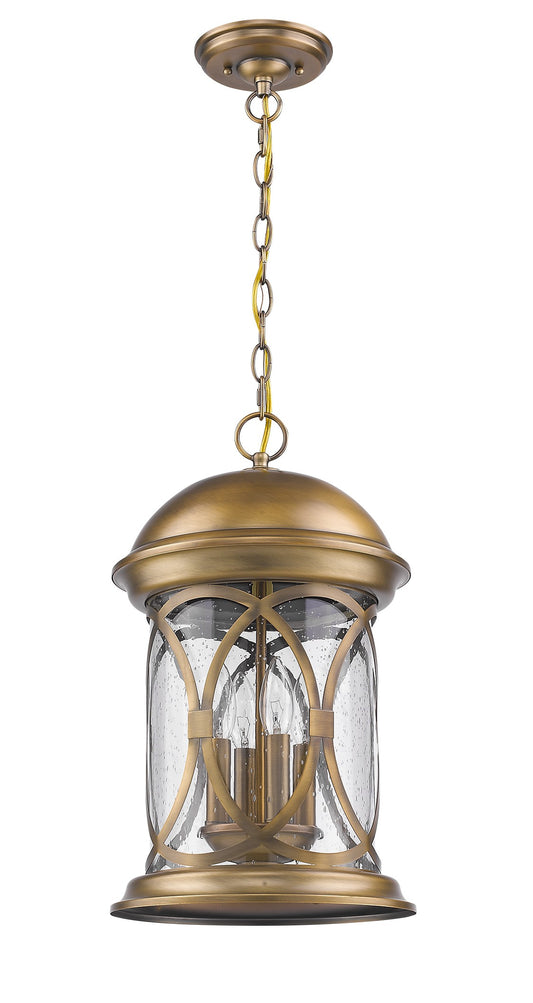 Lincoln 4-Light Antique Brass Hanging Light