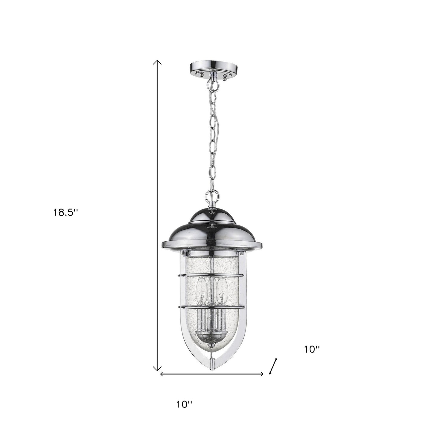 Dylan 3-Light Chrome Hanging Lantern