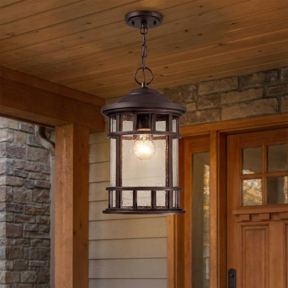 Black Lantern Seeded Metal Dimmable Chandelier With Clear Shades