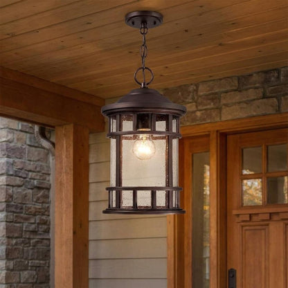 Black Lantern Seeded Metal Dimmable Chandelier With Clear Shades