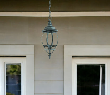 Matte Black Glass Globe Hanging Light