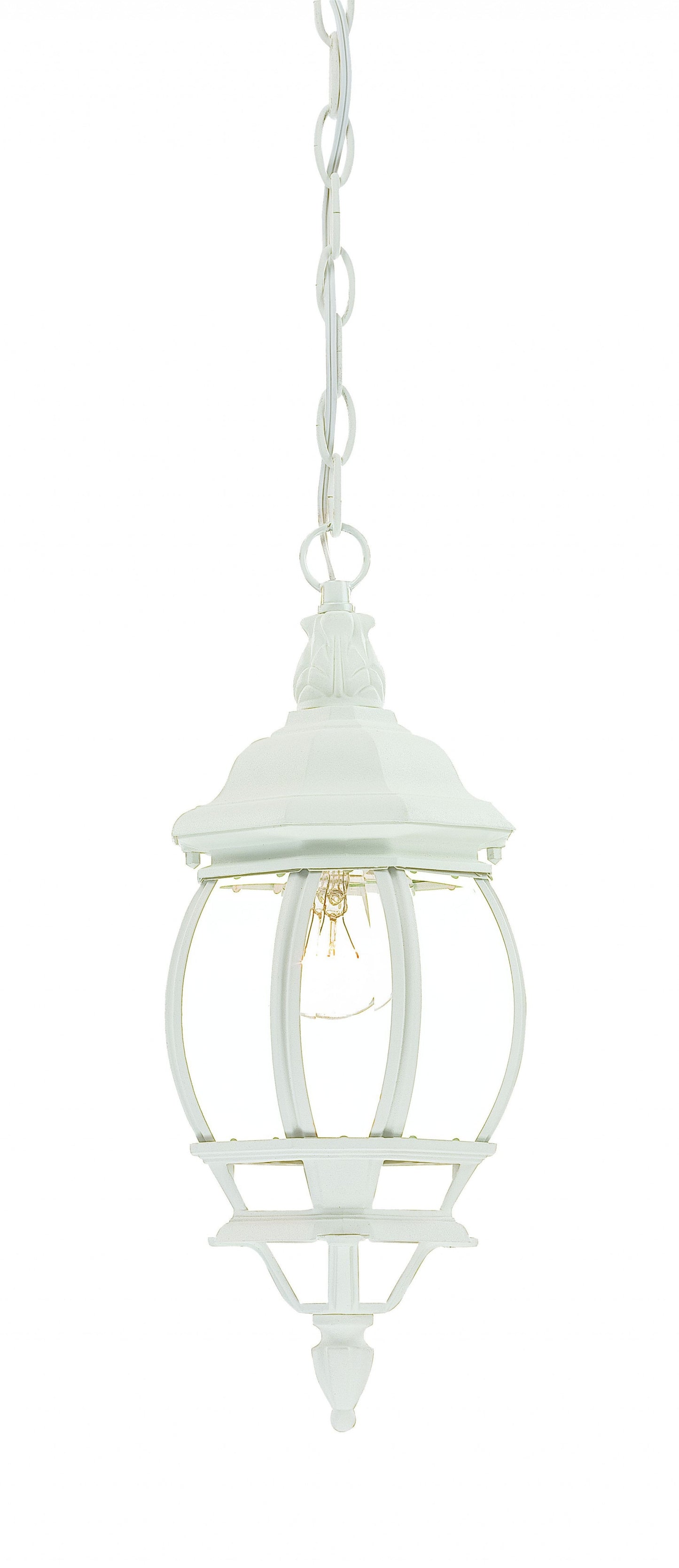 White Glass Globe Hanging Light