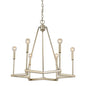 Gold Candle Style Six Light Metal Dimmable Chandelier